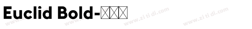 Euclid Bold字体转换